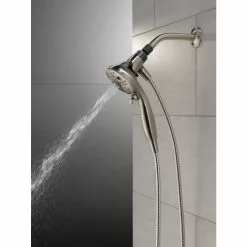 Delta Universal Showering Components Brushed Nickel 6-Spray Handheld Shower 1.75-GPM (6.6-LPM) 30 Delta Universal Showering Components Brushed Nickel 6-Spray Handheld Shower 1.75-GPM (6.6-LPM) -Bath and Faucet shop 034449864336 10611943 1800x1800