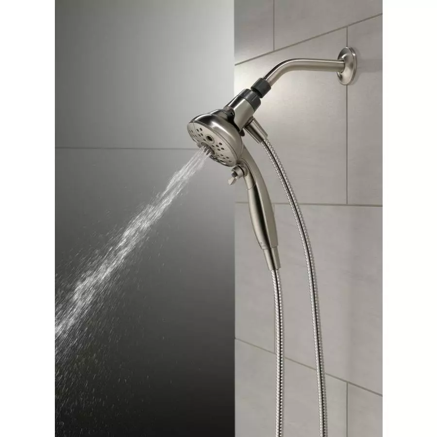 Delta Universal Showering Components Brushed Nickel 6-Spray Handheld Shower 1.75-GPM (6.6-LPM) 10 Delta Universal Showering Components Brushed Nickel 6-Spray Handheld Shower 1.75-GPM (6.6-LPM) - Image 8