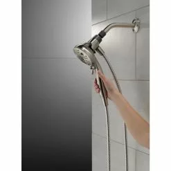 Delta Universal Showering Components Brushed Nickel 6-Spray Handheld Shower 1.75-GPM (6.6-LPM) 32 Delta Universal Showering Components Brushed Nickel 6-Spray Handheld Shower 1.75-GPM (6.6-LPM) -Bath and Faucet shop 034449864336 12165944 1800x1800