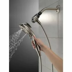 Delta Universal Showering Components Brushed Nickel 6-Spray Handheld Shower 1.75-GPM (6.6-LPM) 34 Delta Universal Showering Components Brushed Nickel 6-Spray Handheld Shower 1.75-GPM (6.6-LPM) -Bath and Faucet shop 034449864336 12165946 1800x1800