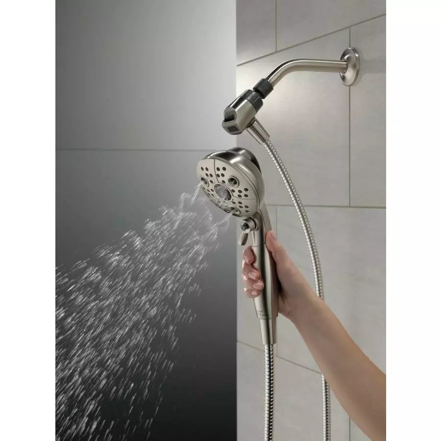 Delta Universal Showering Components Brushed Nickel 6-Spray Handheld Shower 1.75-GPM (6.6-LPM) 15 Delta Universal Showering Components Brushed Nickel 6-Spray Handheld Shower 1.75-GPM (6.6-LPM) - Image 13