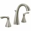 New Lower Price; Delta Sandover Spotshield Brushed Nickel 2-Handle Widespread WaterSense Bathroom Sink Faucet With Drain