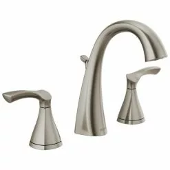 Delta Sandover Spotshield Brushed Nickel 2-handle Widespread WaterSense Bathroom Sink Faucet With Drain 15 Delta Sandover Spotshield Brushed Nickel 2-handle Widespread WaterSense Bathroom Sink Faucet With Drain -Bath and Faucet shop 034449871082xl 1800x1800