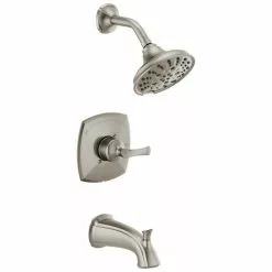 Delta Sandover Spotshield Brushed Nickel 1-Handle Bathtub And Shower Faucet -Bath and Faucet shop 034449874502xl 1800x1800