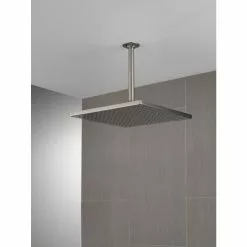 Delta Universal Showering Components Stainless 1-Spray Rain Shower Head 2.5-GPM (9.5-LPM) -Bath and Faucet shop 034449897792 17105064 1800x1800