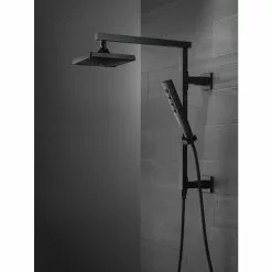 Delta 0.5-in Matte Black Shower Arm With Diverter -Bath and Faucet shop 034449906999 12391102 1800x1800