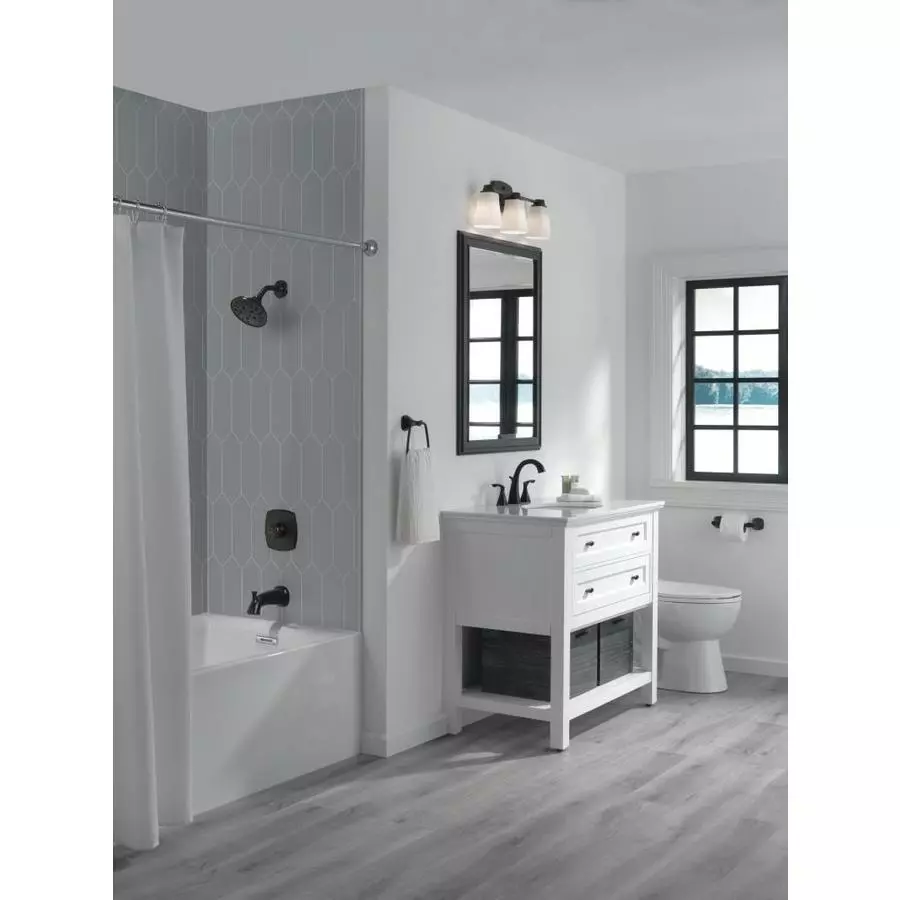 Delta Sandover Matte Black 2-handle Widespread WaterSense Bathroom Sink Faucet With Drain 7 Delta Sandover Matte Black 2-handle Widespread WaterSense Bathroom Sink Faucet With Drain - Image 5