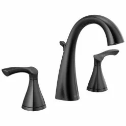 Delta Sandover Matte Black 2-handle Widespread WaterSense Bathroom Sink Faucet With Drain 13 Delta Sandover Matte Black 2-handle Widespread WaterSense Bathroom Sink Faucet With Drain -Bath and Faucet shop 034449908603xl 1800x1800