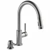 DeWALT Delta Trask With Tempsense Stainless 1-Handle Deck Mount Pull-Down Handle/Lever Residential Kitchen Faucet (Deck Plate Included) -Bath and Faucet shop 034449909860 1800x1800