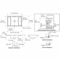 KOHLER Ledges Undermount Cast Iron Bathroom Sink In White With Overflow Drain -Bath and Faucet shop 037531f86a2db9dedc3c1e5b0b7b8b2e 1800x1800