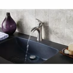 Pfister Jaida Brushed Nickel 1-handle Single Hole/4-in Centerset WaterSense Bathroom Sink Faucet With Drain -Bath and Faucet shop 038877604090 07800023 1800x1800