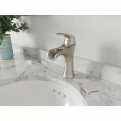 Pfister Jaida Brushed Nickel 1-handle Single Hole/4-in Centerset WaterSense Bathroom Sink Faucet With Drain -Bath and Faucet shop 038877604090 16801810 1800x1800