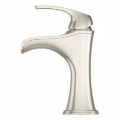 Pfister Jaida Brushed Nickel 1-handle Single Hole/4-in Centerset WaterSense Bathroom Sink Faucet With Drain -Bath and Faucet shop 038877604090 16801832 1800x1800