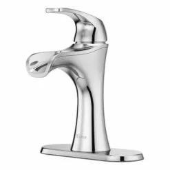 Pfister Jaida Brushed Nickel 1-handle Single Hole/4-in Centerset WaterSense Bathroom Sink Faucet With Drain -Bath and Faucet shop 038877604441 16801852 1800x1800