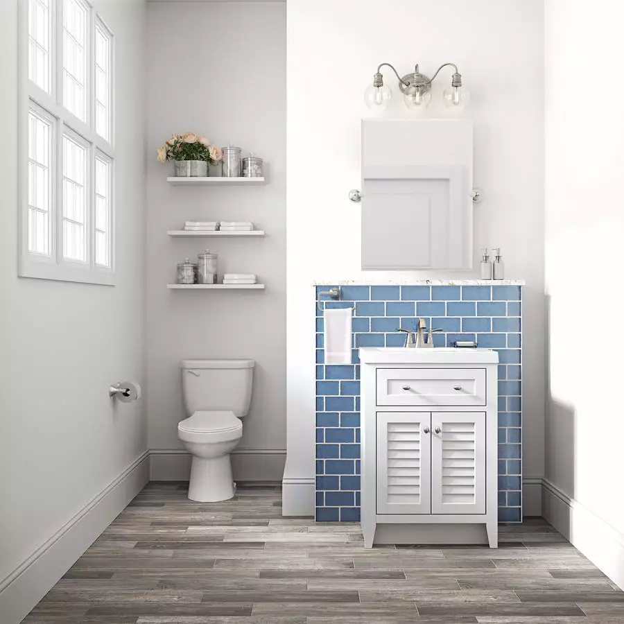 Pfister Masey Brushed Nickel 2-handle 4-in Centerset WaterSense Bathroom Sink Faucet With Drain 5 Pfister Masey Brushed Nickel 2-handle 4-in Centerset WaterSense Bathroom Sink Faucet With Drain - Image 3