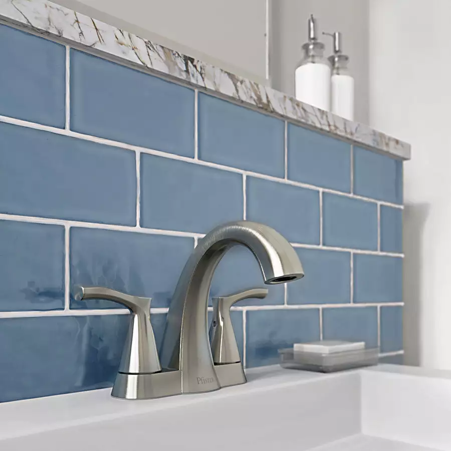 Pfister Masey Brushed Nickel 2-handle 4-in Centerset WaterSense Bathroom Sink Faucet With Drain 7 Pfister Masey Brushed Nickel 2-handle 4-in Centerset WaterSense Bathroom Sink Faucet With Drain - Image 5