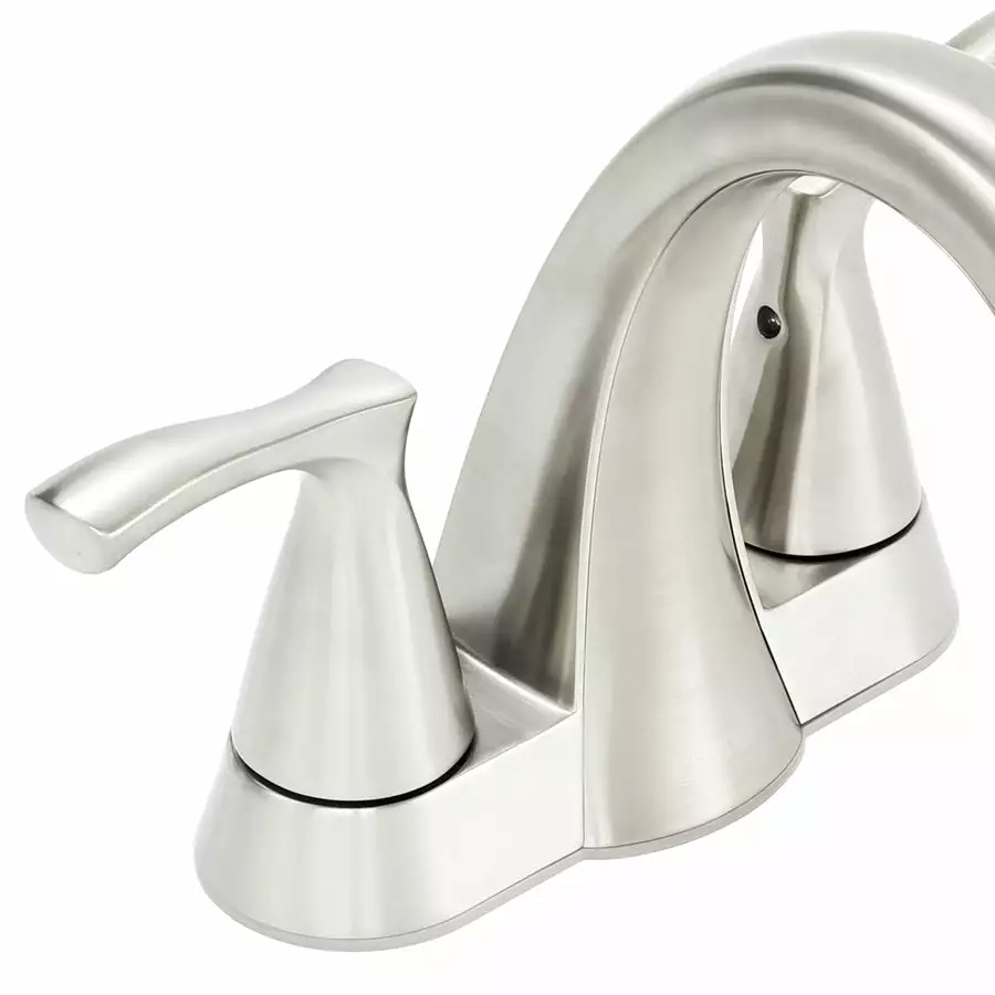 Pfister Masey Brushed Nickel 2-handle 4-in Centerset WaterSense Bathroom Sink Faucet With Drain 8 Pfister Masey Brushed Nickel 2-handle 4-in Centerset WaterSense Bathroom Sink Faucet With Drain - Image 6