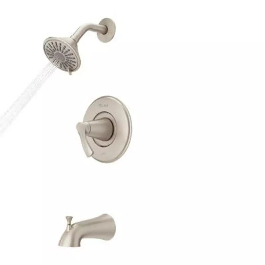 Pfister Masey Brushed Nickel 1-handle Bathtub And Shower Faucet With Valve 9 Pfister Masey Brushed Nickel 1-handle Bathtub And Shower Faucet With Valve - Image 7