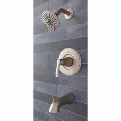 Pfister Masey Brushed Nickel 1-handle Bathtub And Shower Faucet With Valve 19 Pfister Masey Brushed Nickel 1-handle Bathtub And Shower Faucet With Valve -Bath and Faucet shop 038877623336 16802084 1800x1800