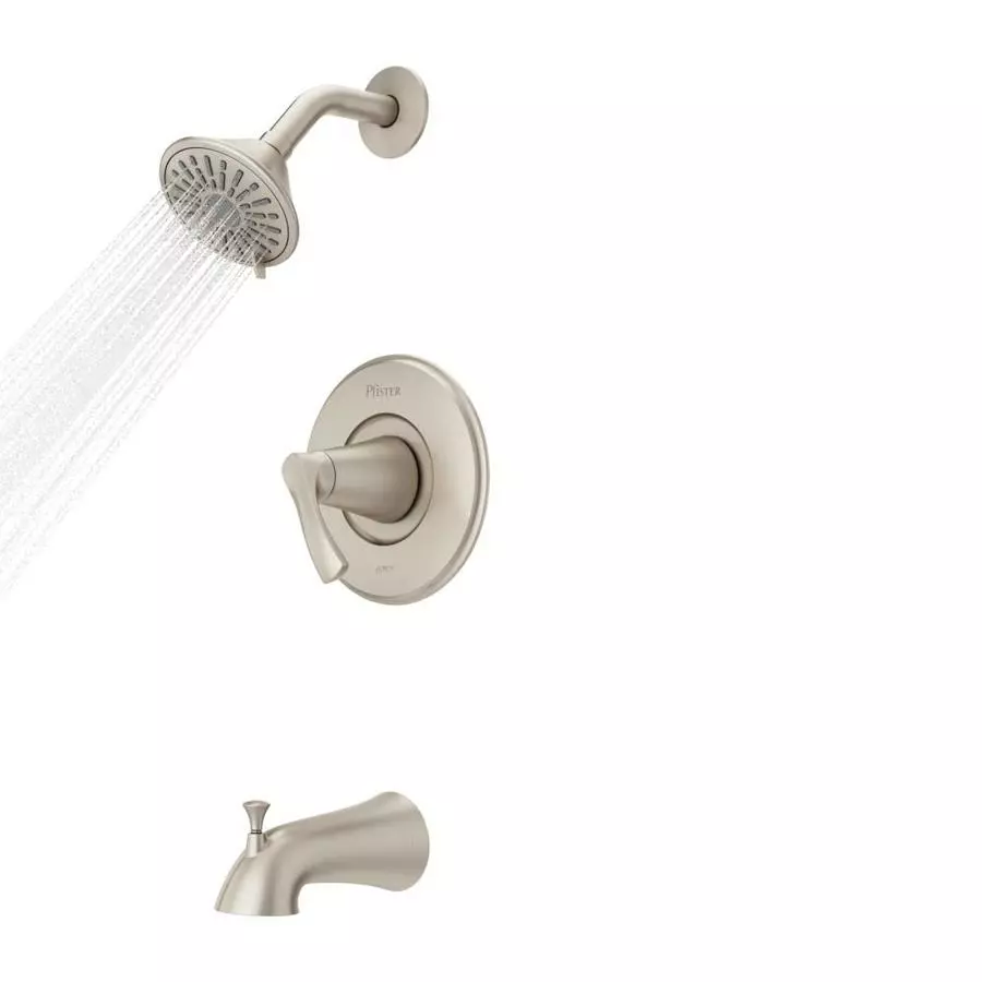 Pfister Masey Brushed Nickel 1-handle Bathtub And Shower Faucet With Valve 3 Pfister Masey Brushed Nickel 1-handle Bathtub And Shower Faucet With Valve