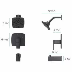 Pfister Deckard Matte Black 1-Handle Shower Faucet 15 Pfister Deckard Matte Black 1-Handle Shower Faucet -Bath and Faucet shop 038877633588 14937983 1800x1800