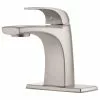 Pfister Karci Spot Defense Brushed Nickel 1-handle Single Hole WaterSense Bathroom Sink Faucet With Drain -Bath and Faucet shop 038877640067 10260971 1800x1800