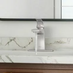 Pfister Karci Spot Defense Brushed Nickel 1-handle Single Hole WaterSense Bathroom Sink Faucet With Drain 22 Pfister Karci Spot Defense Brushed Nickel 1-handle Single Hole WaterSense Bathroom Sink Faucet With Drain -Bath and Faucet shop 038877640067 10730775 1800x1800