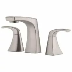 New Lower Price; Pfister Karci Spot Defense Brushed Nickel 2-Handle Widespread WaterSense Bathroom Sink Faucet With Drain