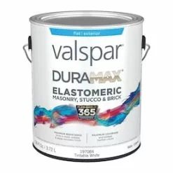 Valspar Duramax Flat Masonry And Stucco Elastomeric Tintable White Exterior Tintable Paint (Actual Net Contents: 126-fl Oz)