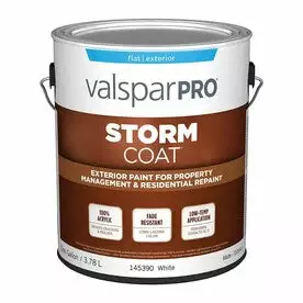 Valspar Pro Storm Coat Flat White Exterior Paint (Actual Net Contents: 128-fl Oz) 3 Valspar Pro Storm Coat Flat White Exterior Paint (Actual Net Contents: 128-fl Oz)