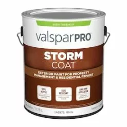 Valspar Pro Storm Coat Satin White Exterior Paint (Actual Net Contents: 128-fl Oz)