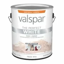 Valspar Semi-Gloss Perfect White Exterior Paint (Actual Net Contents: 128-fl Oz)