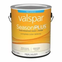 Valspar SeasonPlus Extra White Flat Exterior Tintable Paint (Actual Net Contents: 124-fl Oz)