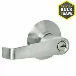 Hardwarestoredelivery Schlage F51 Elan Elan Satin Chrome Universal Keyed Entry Door Handle