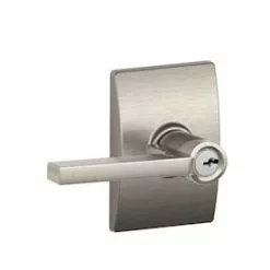 Hardwarestoredelivery Schlage F51 Latitude/Century Latitude With Century Satin Nickel Universal Keyed Entry Door Handle