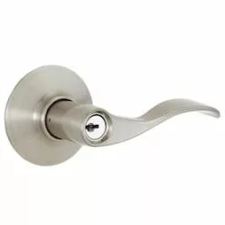Hardwarestoredelivery Schlage F51 Accent Accent Satin Nickel Universal Keyed Entry Door Handle
