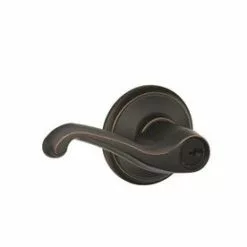 Hardwarestoredelivery Schlage F51 Flair Flair Aged Bronze Reversible Keyed Entry Door Handle