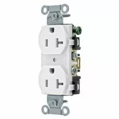 Hubbell White 20-Amp Duplex Residential/Commercial (10-Pack) Outlet