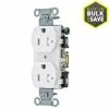 Hubbell White 20-Amp Duplex Tamper Resistant Residential/Commercial Outlet
