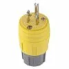Hubbell 15-Amp-Volt Yellow 3-Wire Grounding Plug