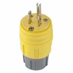 Hubbell 15-Amp-Volt Yellow 3-Wire Grounding Plug