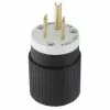 Hubbell 15-Amp 125-Volt Black 3-wire Grounding Plug