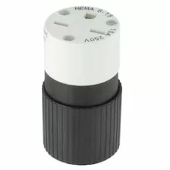 Hubbell 15-Amp-Volt Black/White 3-Wire Grounding Connector