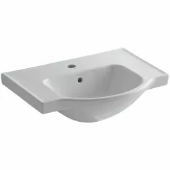 KOHLER Veer 24 In. Vitreous China Pedestal Sink Basin In White With Overflow Drain -Bath and Faucet shop 0567c16c01ef2927b32ac409222ad2e2 1800x1800
