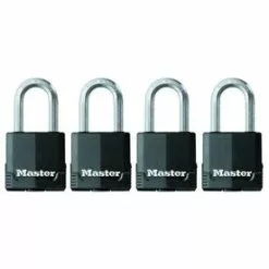 Master Lock 4-Pack 1.875-in Steel Keyed Padlock
