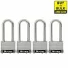 Master Lock 4-Pack 2.078-in Steel Keyed Padlock