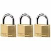 Master Lock 3-Pack 1.55-in Brass Keyed Padlock -Bath and Faucet shop 071649305856 1800x1800