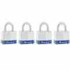 Master Lock 4-Pack 1.56-in Steel Keyed Padlock -Bath and Faucet shop 071649322402 1800x1800