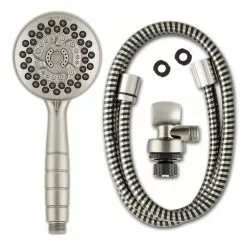 Waterpik PowerPulse Massage Brushed Nickel 7-Spray Handheld Shower 2.5-GPM (9.5-LPM) 8 Waterpik PowerPulse Massage Brushed Nickel 7-Spray Handheld Shower 2.5-GPM (9.5-LPM) -Bath and Faucet shop 073950219358 10553891 1800x1800