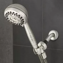 Waterpik PowerPulse Massage Brushed Nickel 7-Spray Handheld Shower 2.5-GPM (9.5-LPM) 10 Waterpik PowerPulse Massage Brushed Nickel 7-Spray Handheld Shower 2.5-GPM (9.5-LPM) -Bath and Faucet shop 073950219358 10553893 1800x1800